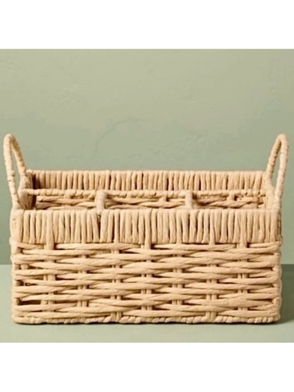 Woven Wicker Flatware Utensil Caddy Basket - Hearth & Hand™ with Magnolia NEW